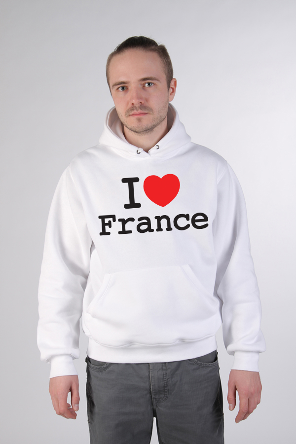 Толстовка, свитшот, футболка I Love France