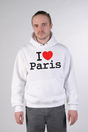 Толстовка, свитшот, футболка I Love Paris