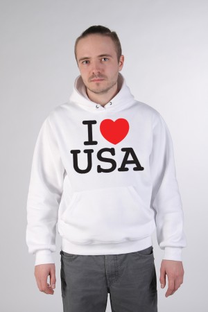 Толстовка, свитшот, футболка I Love USA