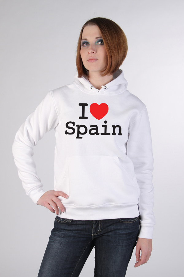 Толстовка, свитшот, футболка I Love Spain