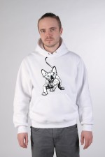  Худи с принтом Голубоглазый кот, свитшот с принтом Голубоглазый кот, футболка с принтом Голубоглазый кот