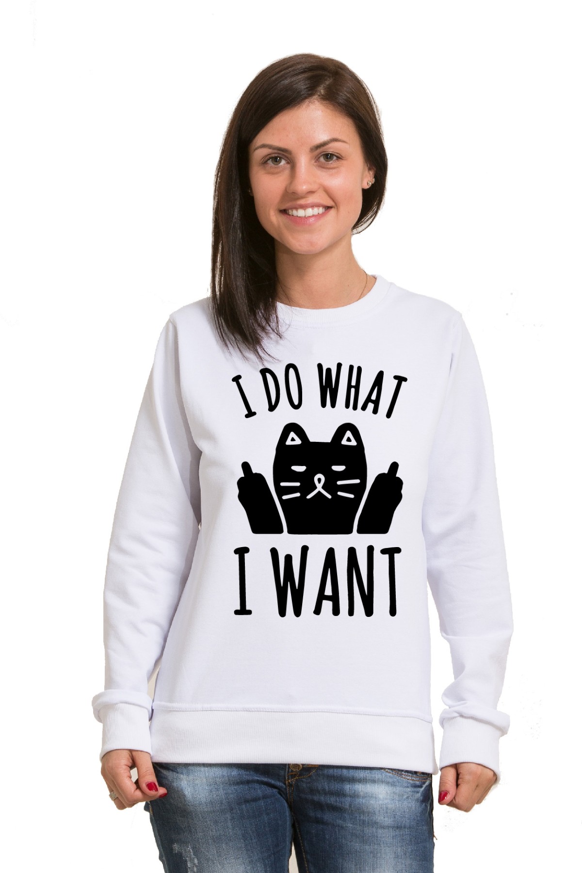  Худи, свитшот или футболка с принтом  I do what I want с котом — фото 26
