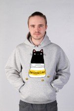  Худи с принтом Кот Антидепрессант, свитшот с принтом Кот Антидепрессант, футболка с принтом  Кот Антидепрессант