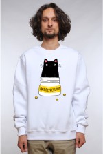  Худи с принтом Кот Антидепрессант, свитшот с принтом Кот Антидепрессант, футболка с принтом  Кот Антидепрессант