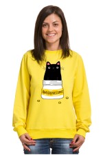  Худи с принтом Кот Антидепрессант, свитшот с принтом Кот Антидепрессант, футболка с принтом  Кот Антидепрессант