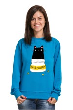  Худи с принтом Кот Антидепрессант, свитшот с принтом Кот Антидепрессант, футболка с принтом  Кот Антидепрессант