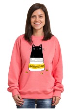  Худи с принтом Кот Антидепрессант, свитшот с принтом Кот Антидепрессант, футболка с принтом  Кот Антидепрессант