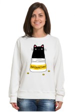  Худи с принтом Кот Антидепрессант, свитшот с принтом Кот Антидепрессант, футболка с принтом  Кот Антидепрессант