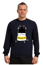  Худи с принтом Кот Антидепрессант, свитшот с принтом Кот Антидепрессант, футболка с принтом  Кот Антидепрессант