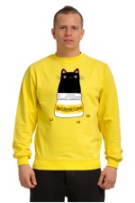  Худи с принтом Кот Антидепрессант, свитшот с принтом Кот Антидепрессант, футболка с принтом  Кот Антидепрессант