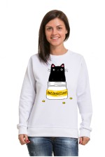  Худи с принтом Кот Антидепрессант, свитшот с принтом Кот Антидепрессант, футболка с принтом  Кот Антидепрессант