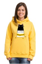  Худи с принтом Кот Антидепрессант, свитшот с принтом Кот Антидепрессант, футболка с принтом  Кот Антидепрессант