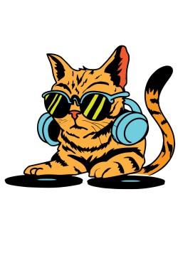 Худи Кот Dj, свитшот Кот Dj, футболка Кот Dj