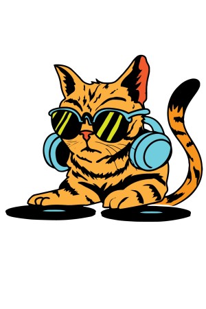 Худи Кот Dj, свитшот Кот Dj, футболка Кот Dj
