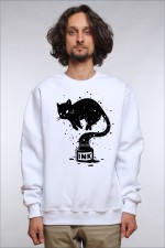  Худи с принтом Кот Джин, свитшот с принтом Кот Джин, футболка с принтом Кот Джин