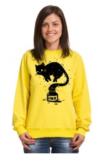  Худи с принтом Кот Джин, свитшот с принтом Кот Джин, футболка с принтом Кот Джин