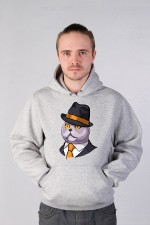  Худи с принтом Кот в шляпе, свитшот с принтом Кот в шляпе, футболка с принтом Кот в шляпе