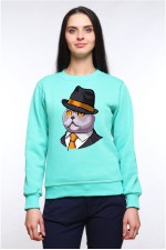  Худи с принтом Кот в шляпе, свитшот с принтом Кот в шляпе, футболка с принтом Кот в шляпе