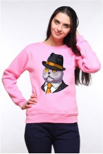  Худи с принтом Кот в шляпе, свитшот с принтом Кот в шляпе, футболка с принтом Кот в шляпе