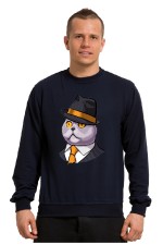  Худи с принтом Кот в шляпе, свитшот с принтом Кот в шляпе, футболка с принтом Кот в шляпе