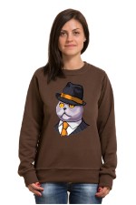  Худи с принтом Кот в шляпе, свитшот с принтом Кот в шляпе, футболка с принтом Кот в шляпе