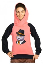  Худи с принтом Кот в шляпе, свитшот с принтом Кот в шляпе, футболка с принтом Кот в шляпе