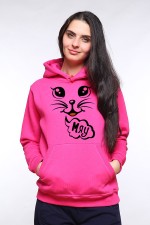  Худи с принтом Мяу, свитшот с принтом  Мяу, футболка с принтом Мяу