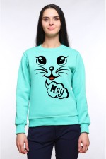 Худи с принтом Мяу, свитшот с принтом  Мяу, футболка с принтом Мяу