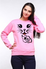  Худи с принтом Мяу, свитшот с принтом  Мяу, футболка с принтом Мяу