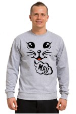  Худи с принтом Мяу, свитшот с принтом  Мяу, футболка с принтом Мяу