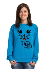  Худи с принтом Мяу, свитшот с принтом  Мяу, футболка с принтом Мяу