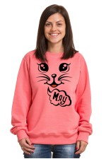  Худи с принтом Мяу, свитшот с принтом  Мяу, футболка с принтом Мяу