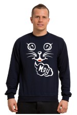  Худи с принтом Мяу, свитшот с принтом  Мяу, футболка с принтом Мяу