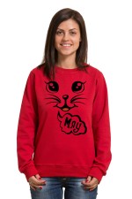  Худи с принтом Мяу, свитшот с принтом  Мяу, футболка с принтом Мяу