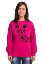  Худи с принтом Мяу, свитшот с принтом  Мяу, футболка с принтом Мяу