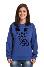  Худи с принтом Мяу, свитшот с принтом  Мяу, футболка с принтом Мяу