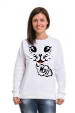  Худи с принтом Мяу, свитшот с принтом  Мяу, футболка с принтом Мяу