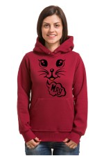  Худи с принтом Мяу, свитшот с принтом  Мяу, футболка с принтом Мяу