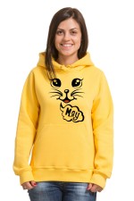  Худи с принтом Мяу, свитшот с принтом  Мяу, футболка с принтом Мяу