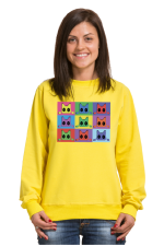  Худи с принтом Кот Popart, свитшот с принтом Кот Popart, футболка с принтом Кот Popart