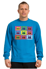  Худи с принтом Кот Popart, свитшот с принтом Кот Popart, футболка с принтом Кот Popart