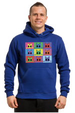  Худи с принтом Кот Popart, свитшот с принтом Кот Popart, футболка с принтом Кот Popart