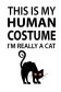  Толстовка-худи с надписью I'm really a cat, свитшот I'm really a cat, футболка I'm really a cat