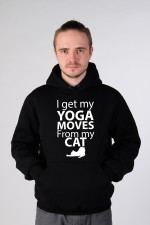 Толстовка, свитшот, футболка I got my yoga moves from my cat