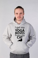 Толстовка, свитшот, футболка I got my yoga moves from my cat