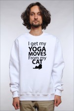 Толстовка, свитшот, футболка I got my yoga moves from my cat