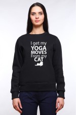 Толстовка, свитшот, футболка I got my yoga moves from my cat