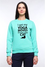 Толстовка, свитшот, футболка I got my yoga moves from my cat