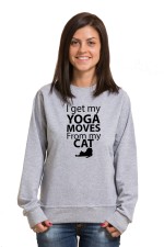 Толстовка, свитшот, футболка I got my yoga moves from my cat