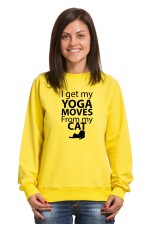 Толстовка, свитшот, футболка I got my yoga moves from my cat